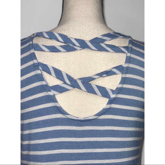 Loveappella Maternity Tank Top Blue Stripes Size S - Picture 7 of 7